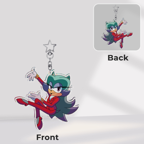 Breezie Glitter Acrylic Keychain