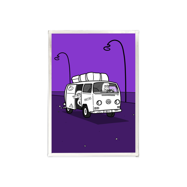 Purple Combi Art Boards with Silver-Edged - 4.1"x5.83 "(105x148mm)