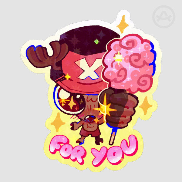 Cotton Candy Lover - Chopper 'For You?' Holo Sticker