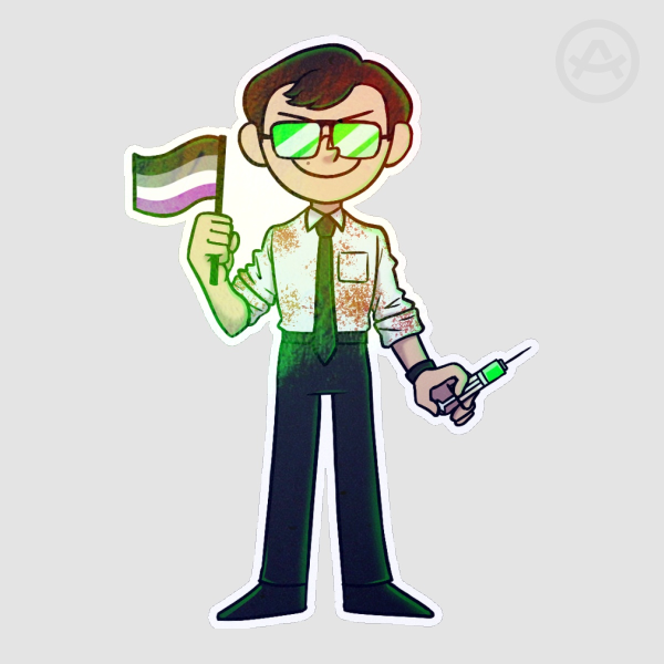Herbert West Ace Pride Sticker