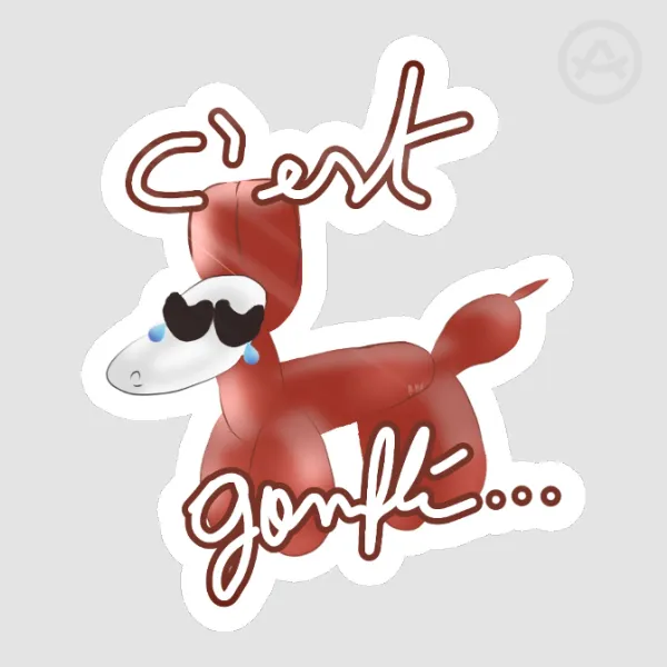 Balloon gangle sticker