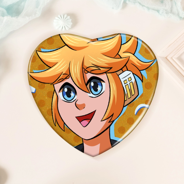 Len Heart Shaped Badge