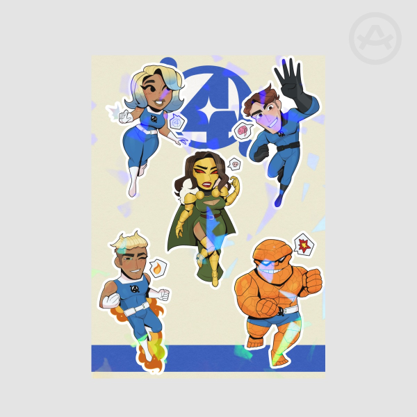 Fantastic Four + Doom Sticker Sheet