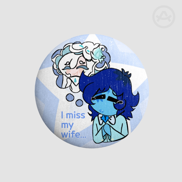 Blueberry Sourdough Cookie "i miss my wife" pin