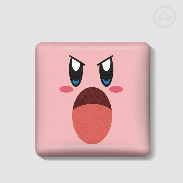 Kirby Plush Badge - Angry