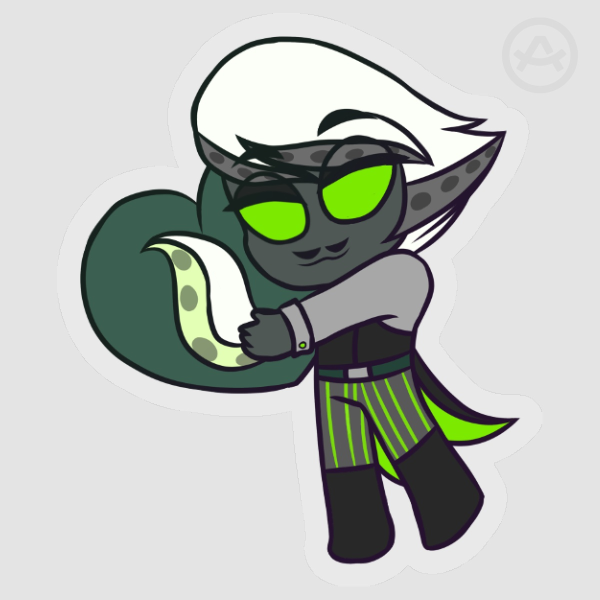 Frederick Von Eldritch Clear PET Vinyl Die Cut Sticker