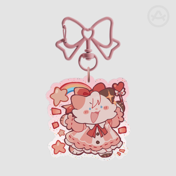 Magical Girl Cat Glitter Keys