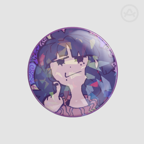 Mal Thinking Button Pin