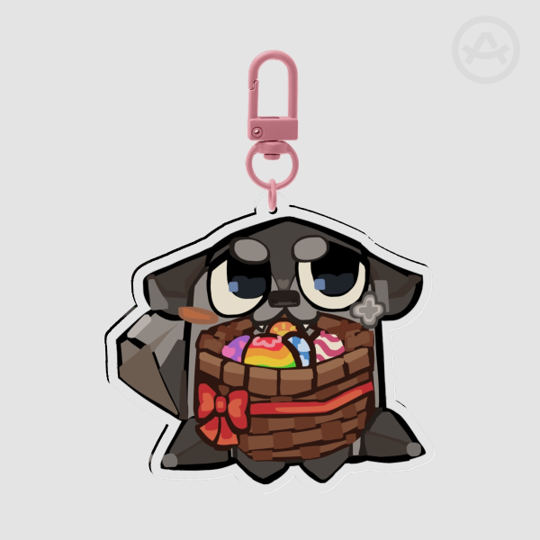 Easter Pebble Acrylic Keychain