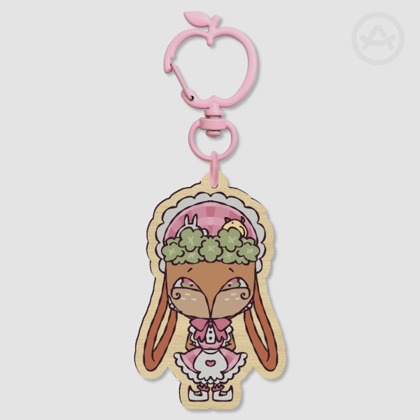 Bassie Spring Skin Wood Keychains