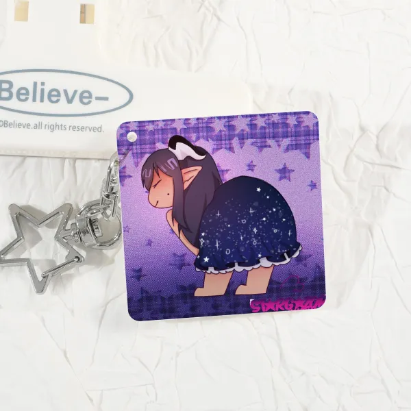 Lenticular Acrylic Pendant - 1.96"-Square, ①