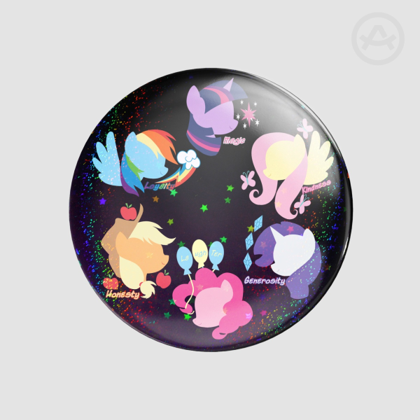 The Mane Six - Round Badges (Button Pins)