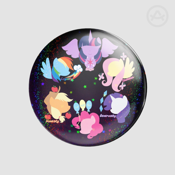 Mane Six - Round Badges (Button Pins)