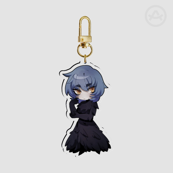 Angela feather dress Acrylic Keychain