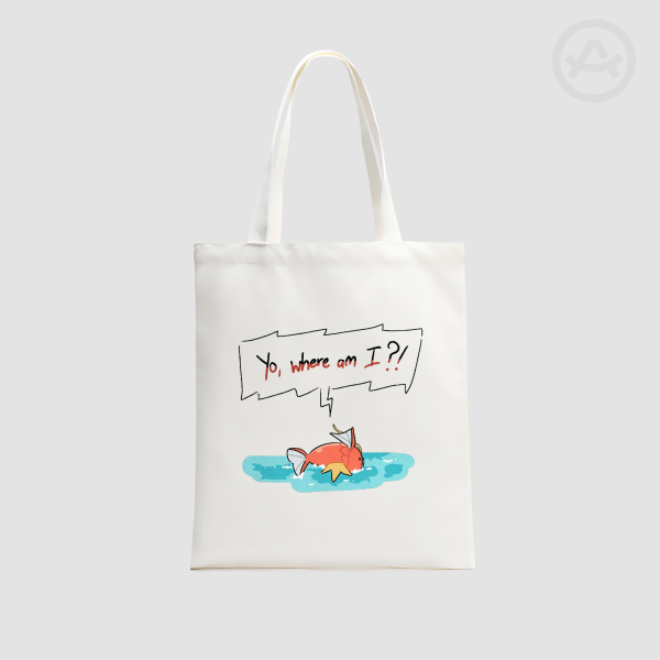 Magikarp Pokopia tote bag | partial-print tote bag