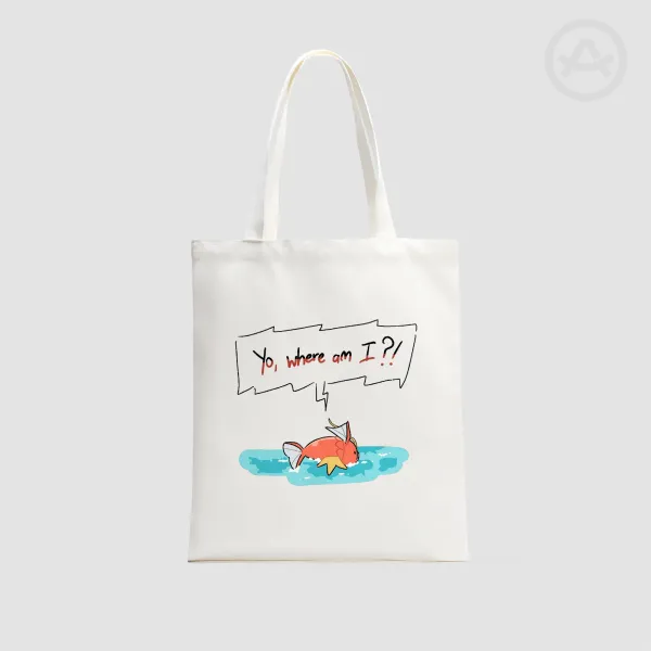 Magikarp Pokopia tote bag | partial-print tote bag