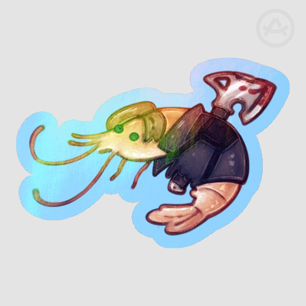 Shiny Leon Shrimp Kennedy Sticker