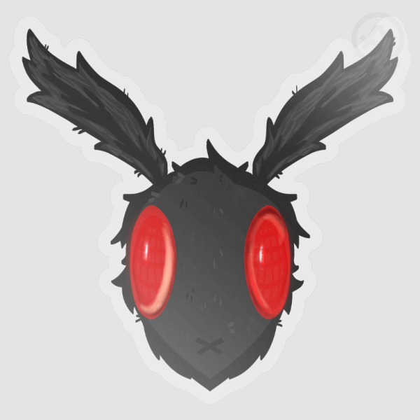 Mothman V1 - Matte Vinyl Sticker