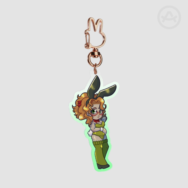 Paige Deadlock Acrylic Keychain (Book Bunny)