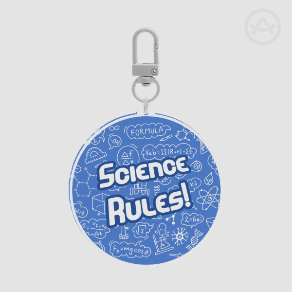 Science Rules Keychain