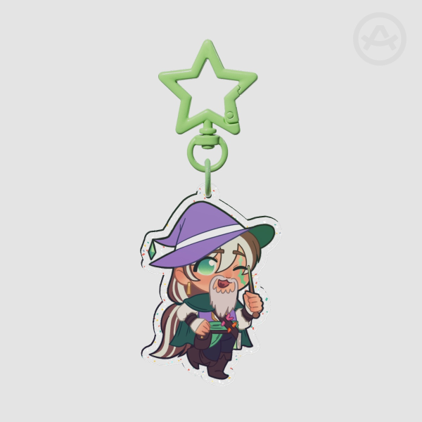GIGGS DND - Mr Wizard - glitter acrylic keychain