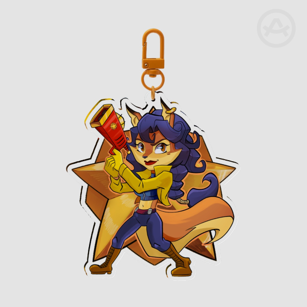 Clear Acrylic Keychains - Carmelita Fox