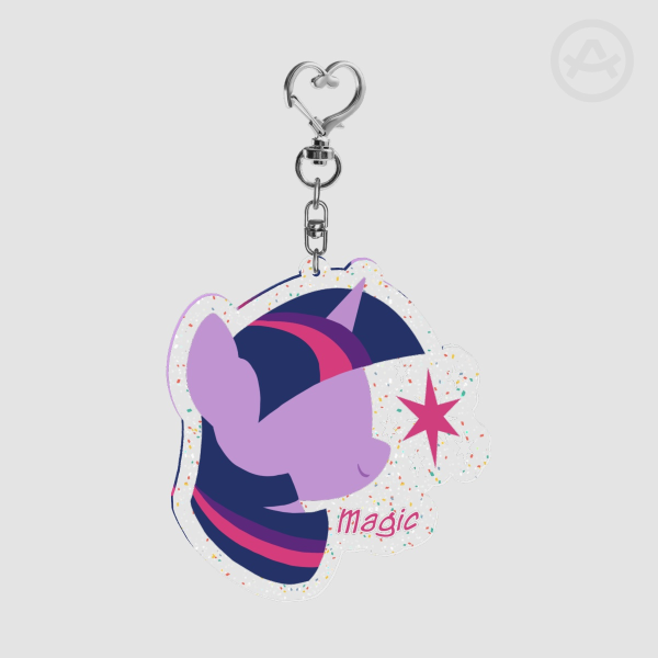 Twilight Sparkle - Glitter Acrylic Keychains