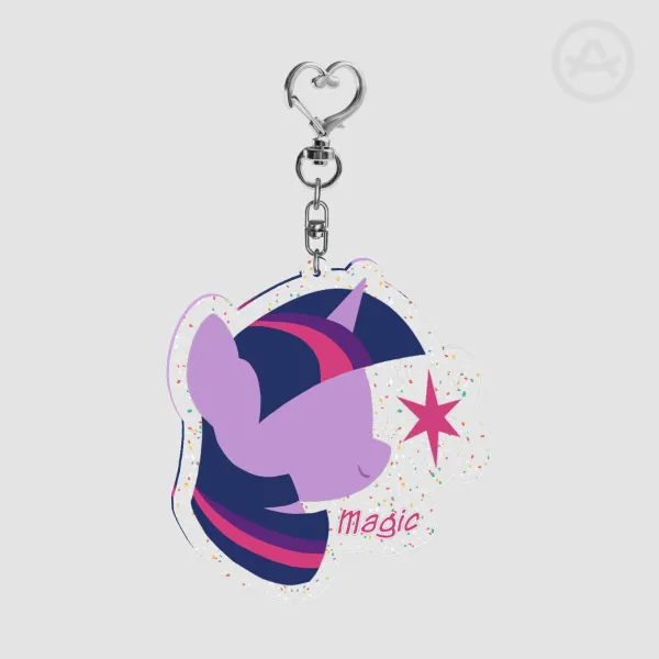 Twilight Sparkle - Glitter Acrylic Keychains