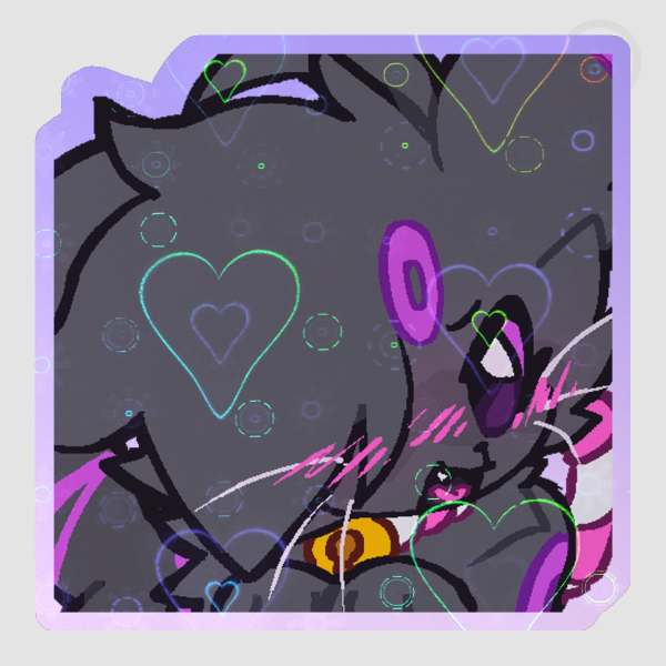 Shy lobster Edge Die Cut Stickers
