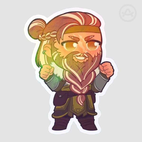 GIGGS DND - Brohini Dudestone - holographic sticker