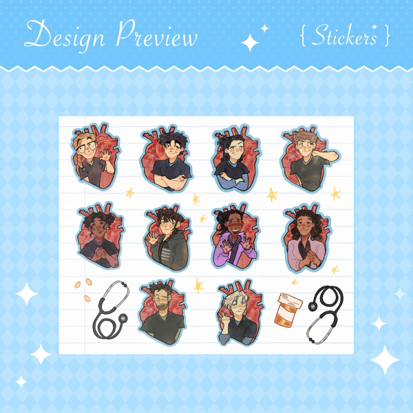 THE PITT sticker sheet