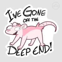 Gone Off the Deep End Sticker