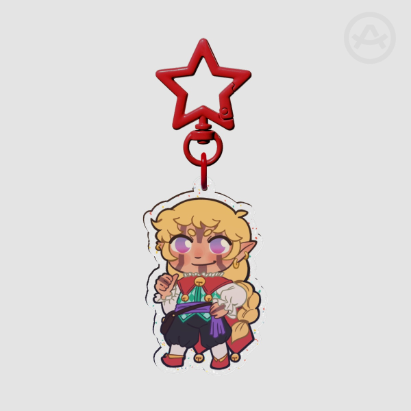 GIGGS DND - Max Blunder - glitter acrylic keychain