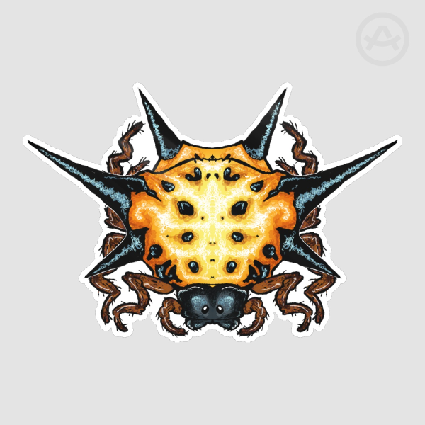 Yellow Thorn Spider Sticker