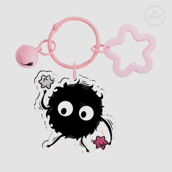 Soot sprite Glitter Acrylic Keychains