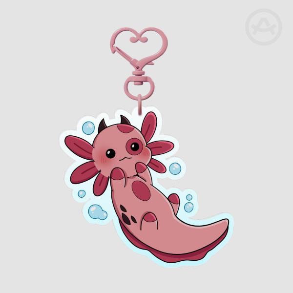 Fat Nuggets Axolotl Acrylic Keychain