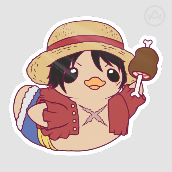Luffy Rubber Duck Sticker