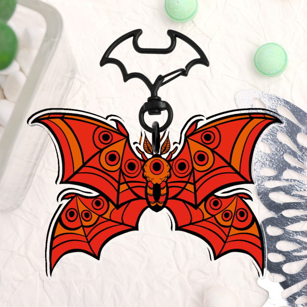 Bat moth Acrylic Keychains