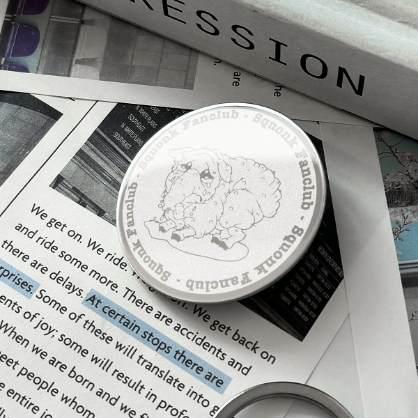 Squonk Round Metal Badge