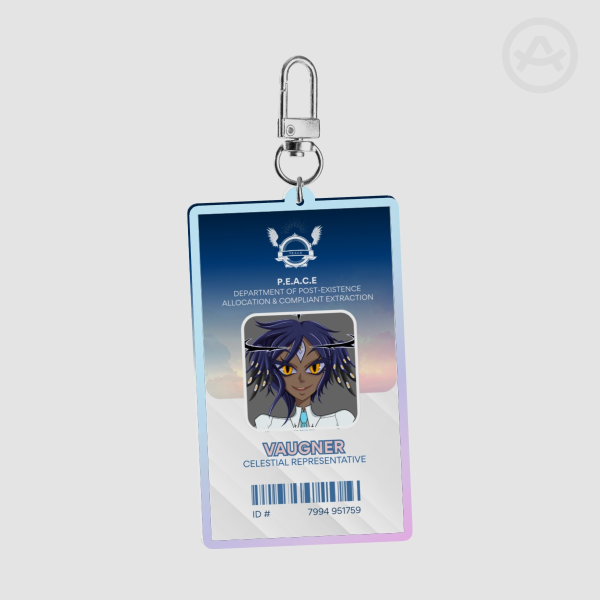 Vaugner P.E.A.C.E ID Badge Keychain