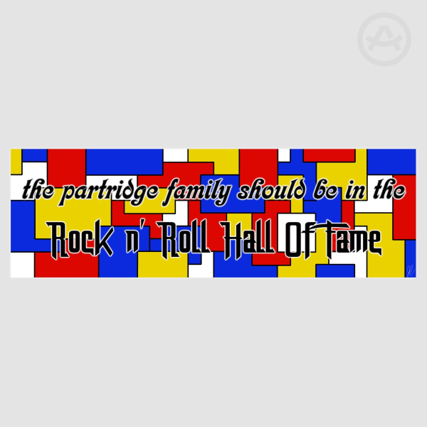 Partridge Family Rock N' Roll Hall Of Fame Bumper Sticker
