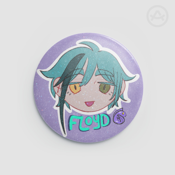 Floyd Leech chibi head Pin