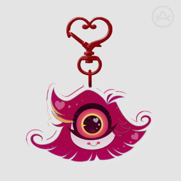 Hazbin Hotel Niffty Cute Face Clear Acrylic Keychains