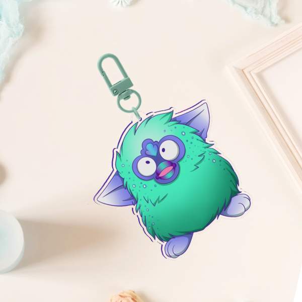 Surprised Furby Acrylic Charm