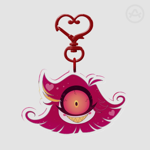 Hazbin Hotel Niffty Crazy Face Clear Acrylic Keychains