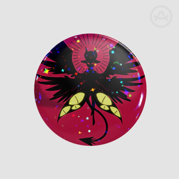 Hazbin Hotel Lucifer (Red) Round Badges (Button Pins)