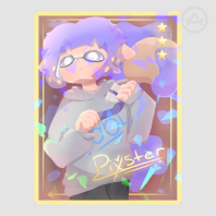Pixel holographic sticker (Splatoon OC)