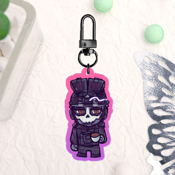 Cuppa tea Ghost Clear Acrylic Keychain