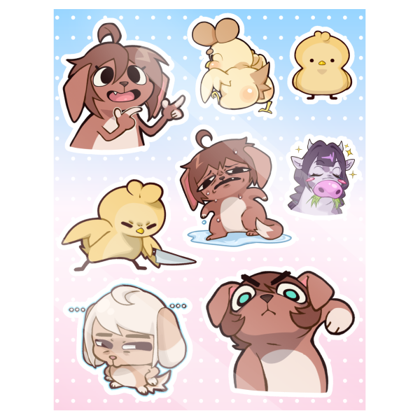 Chicken Scrunkle Sticker Sheet