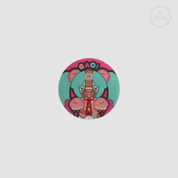 gloomy miku round badge